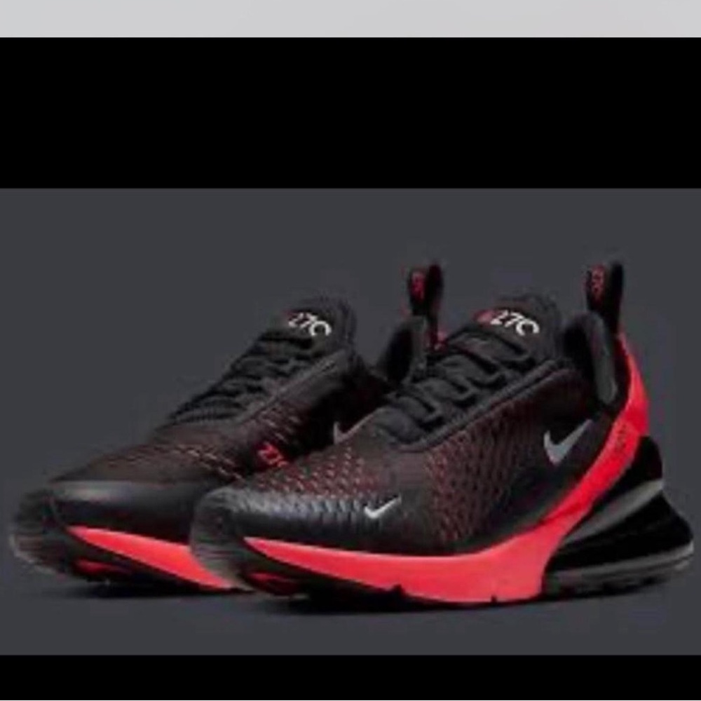 Nike Air Max Black and Red Athletic Shoes